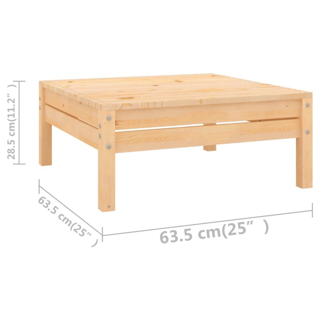 13-tlg. Garten-Lounge-Set Massivholz Kiefer
